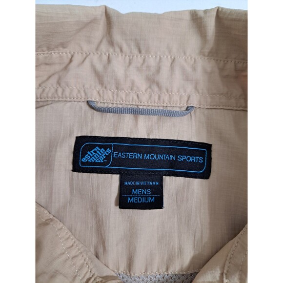 Eastern Mountain Sports Vented Shirt Khaki Nylon No Fly Zone Roll Up Fishing - Picture 3 of 10